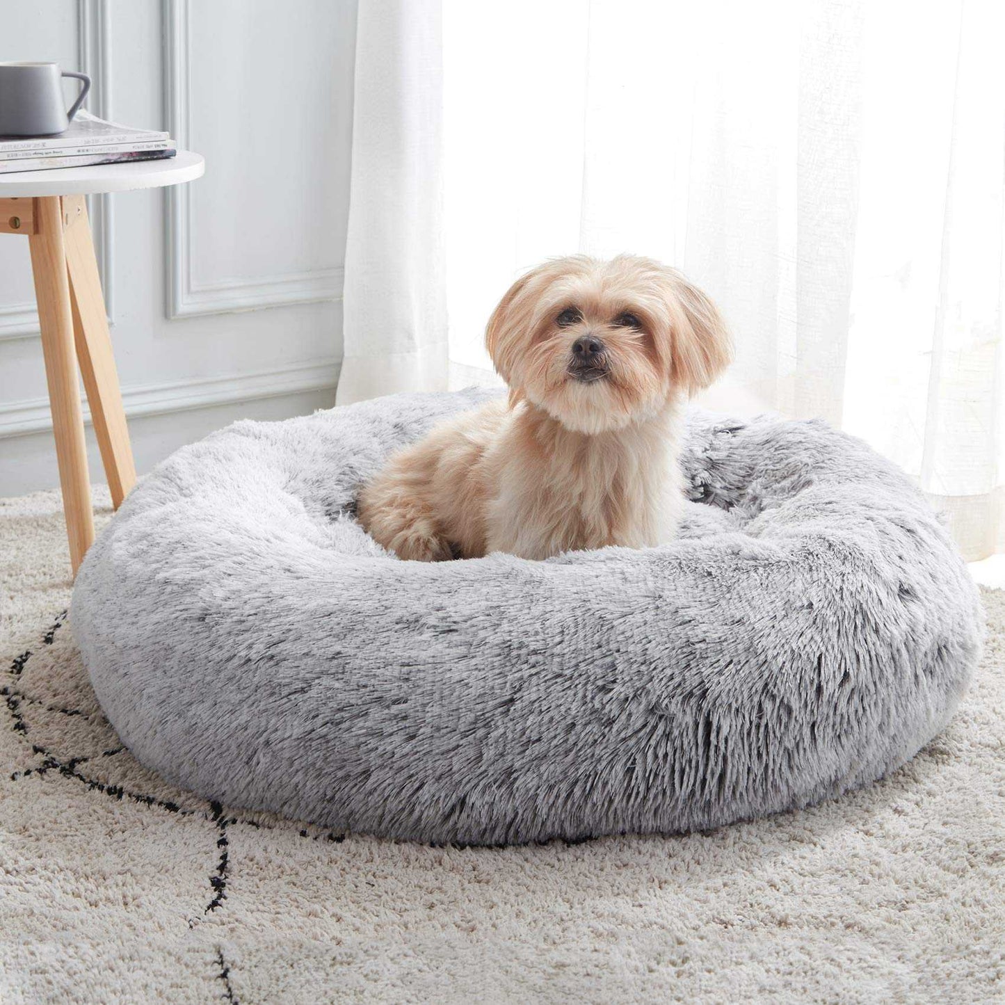 Cuddle Donut Calming Bed — Anti-Anxiety Warmth for Dogs and Cats