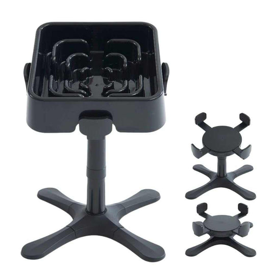Elevated Adjustable Dog Bowl Feeding Stand 3 Heights and Tiled Ajudst Compatible Feeding Bowls Great for Medium Large Dogs (Square Bowl Set)